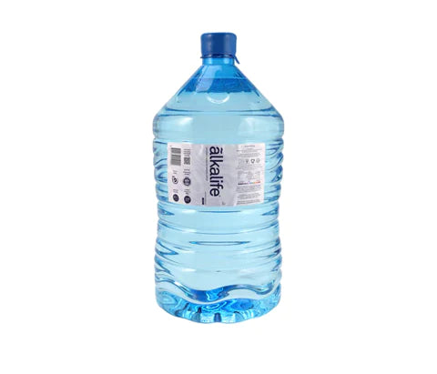 a 12L single use bottle of ãlkalife naturally alkaline mineral water